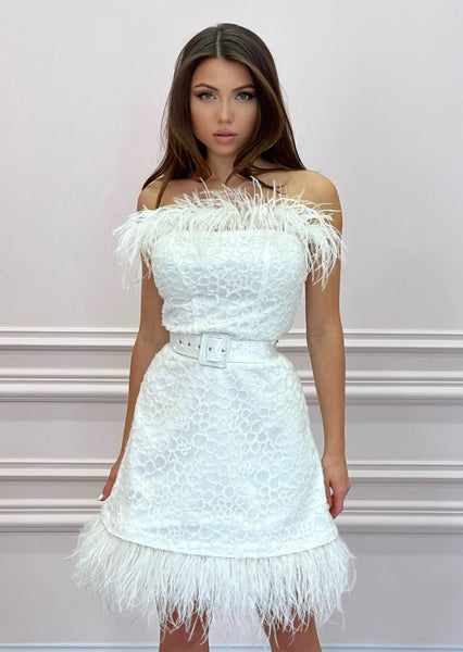 white velvet dress